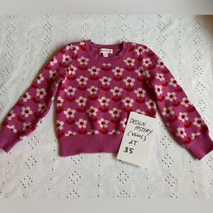 Design History Pink and White Floral Sweater